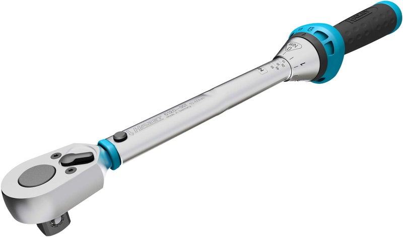 HAZET torque wrench 5120-3CT 10-60Nm  output: square 12.5 mm  1/2 inch  tolerance: 3%  30 teeth  operating angle 12 degrees I user-friendly compact reversible ratchet especially for commercial - Image 1